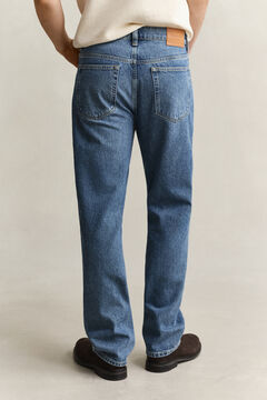 Straight Jeans — MID BLUE BROKEN IN 2