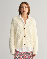 Textured Cotton Cardigan