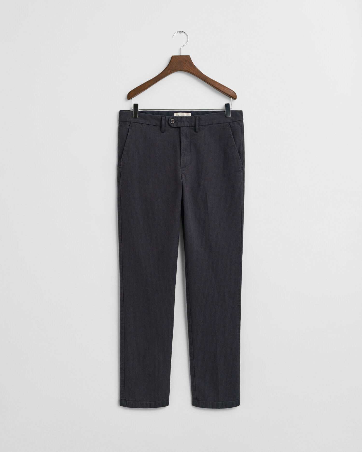 Slim Fit Cotton Herringbone Pants