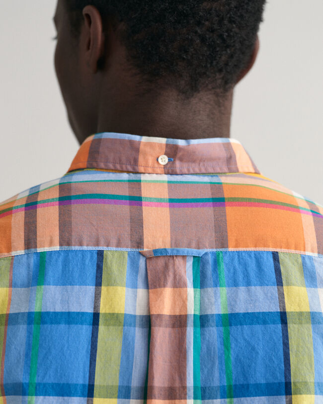 Regular Fit Colorful Madras Short Sleeve Shirt - GANT