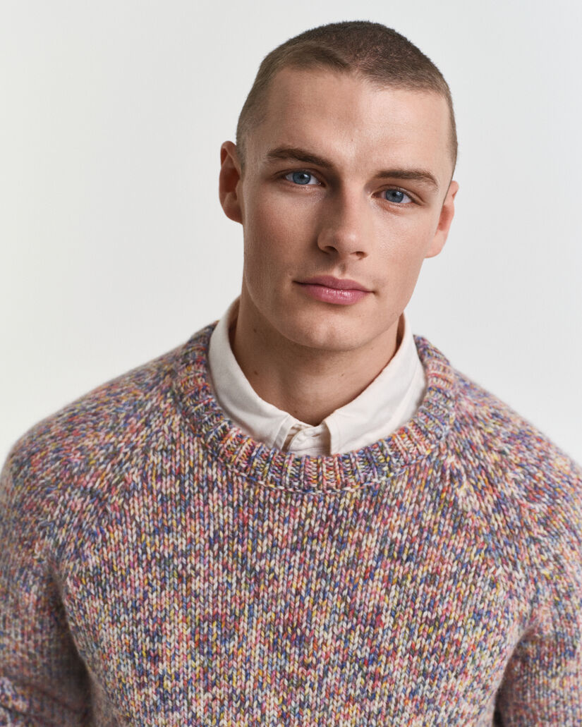 Multicolored Crew Neck Sweater