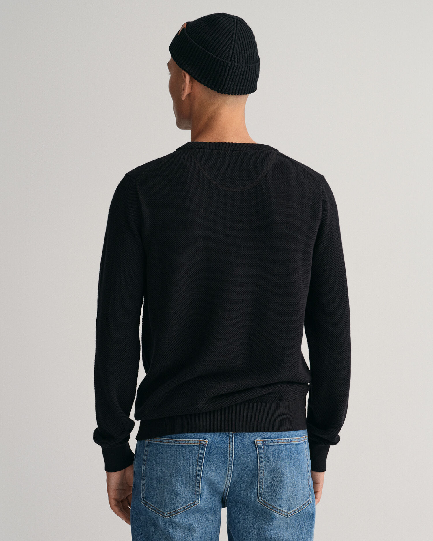 Cotton Piqué Crew Neck Sweater - GANT