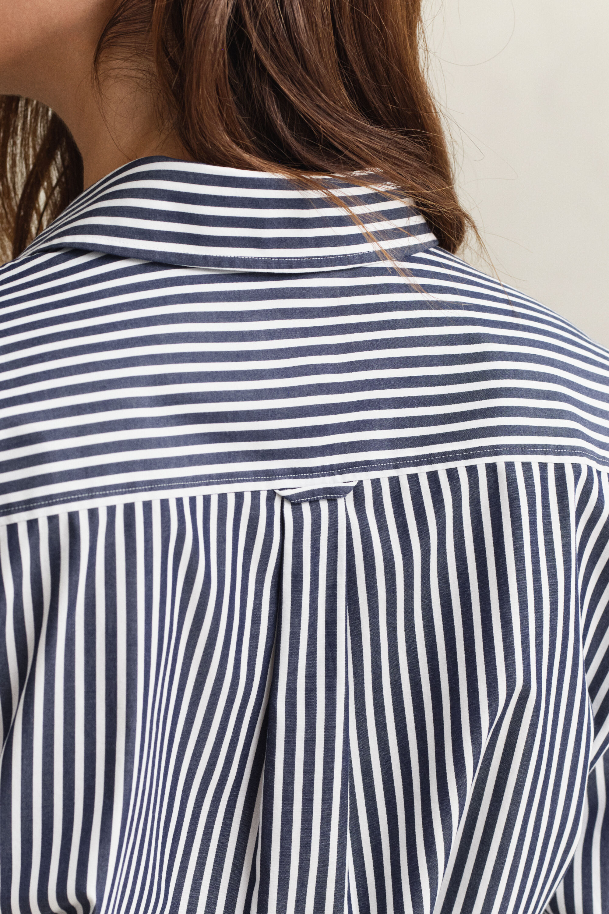 Striped Poplin Shirt Dress