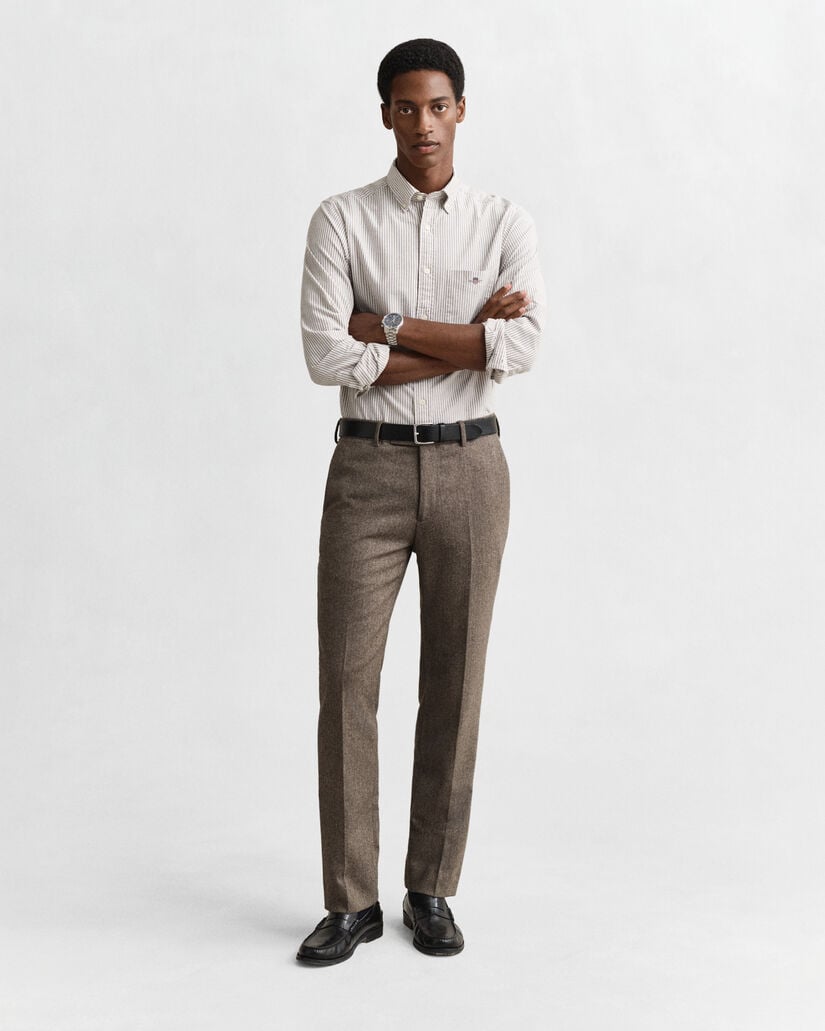 Regular Fit Banker Stripe Classic Oxford Shirt