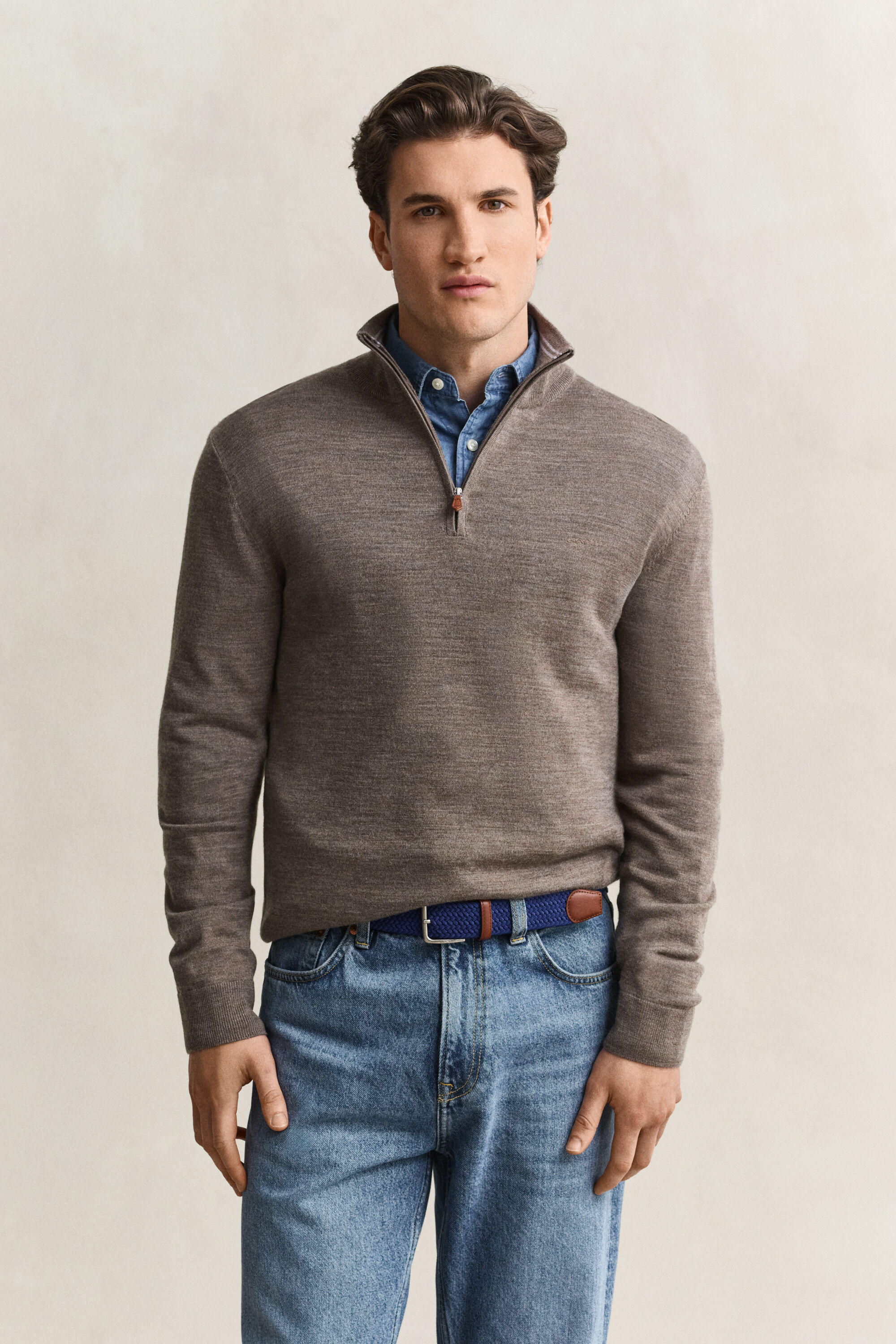 Merino Wool Half-Zip Sweater