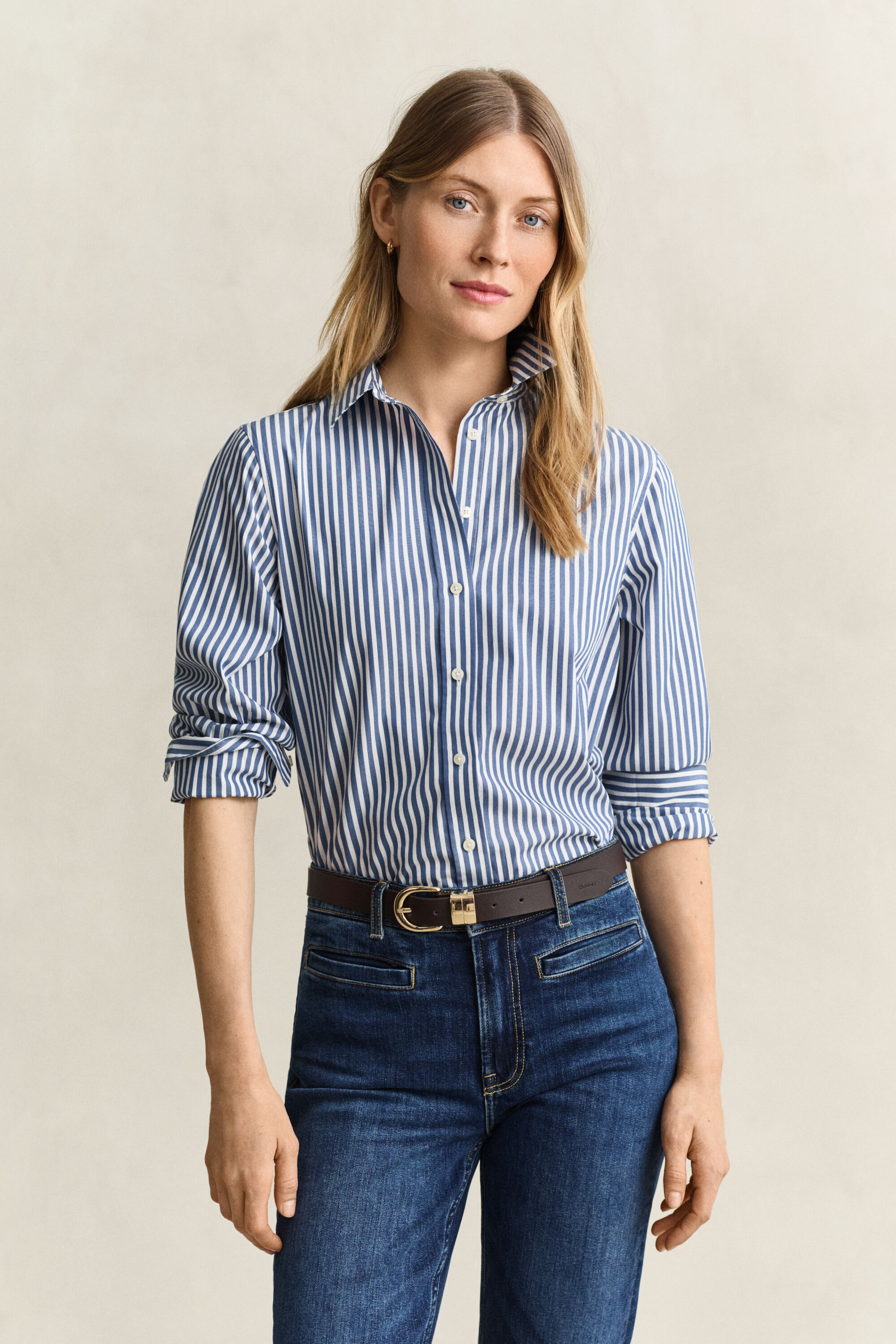 Classic Regular Striped Poplin Shirt
