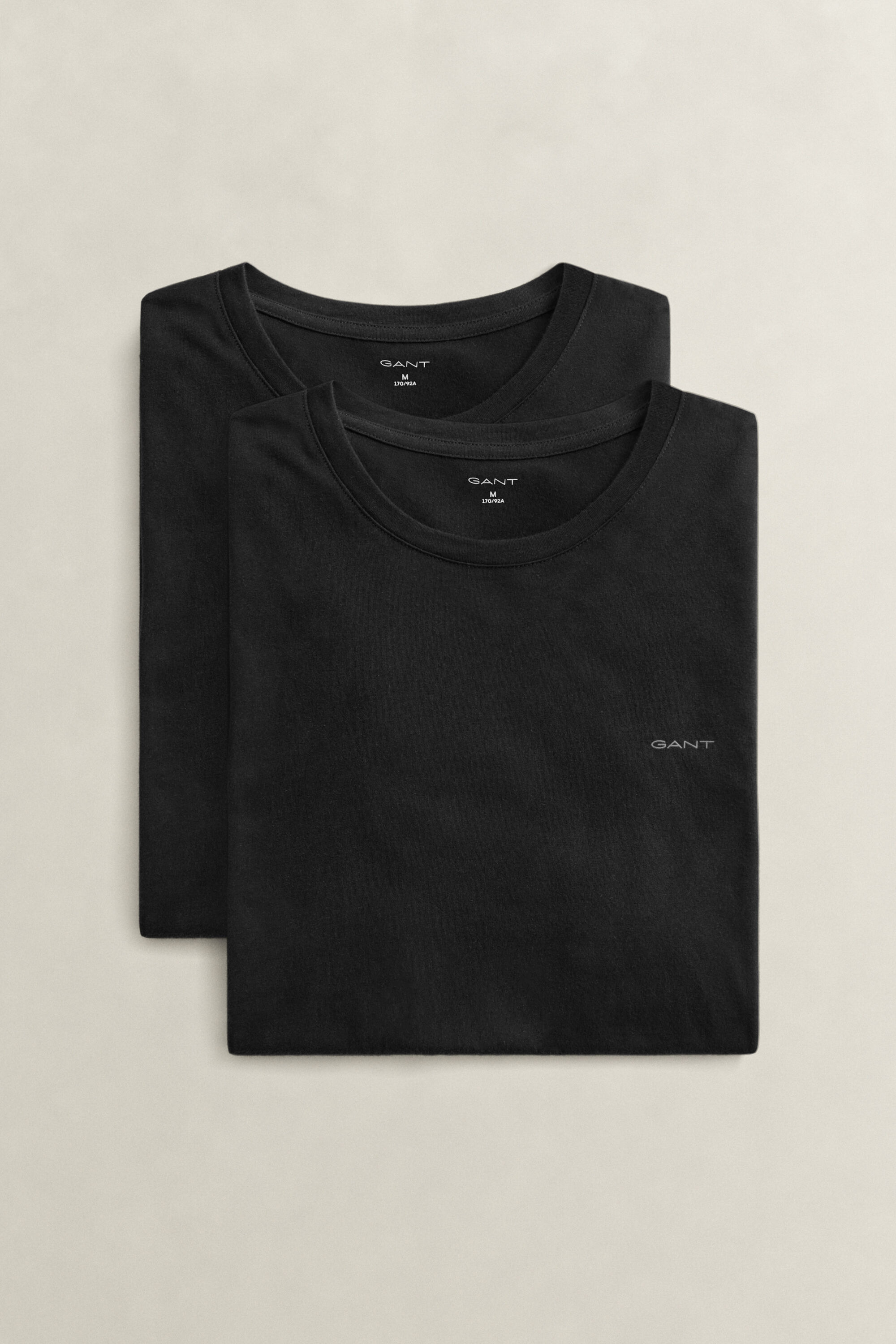 2-Pack Crew Neck T-Shirts — BLACK