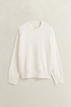 Superfine Lambswool Crew Neck Sweater — CREAM 1