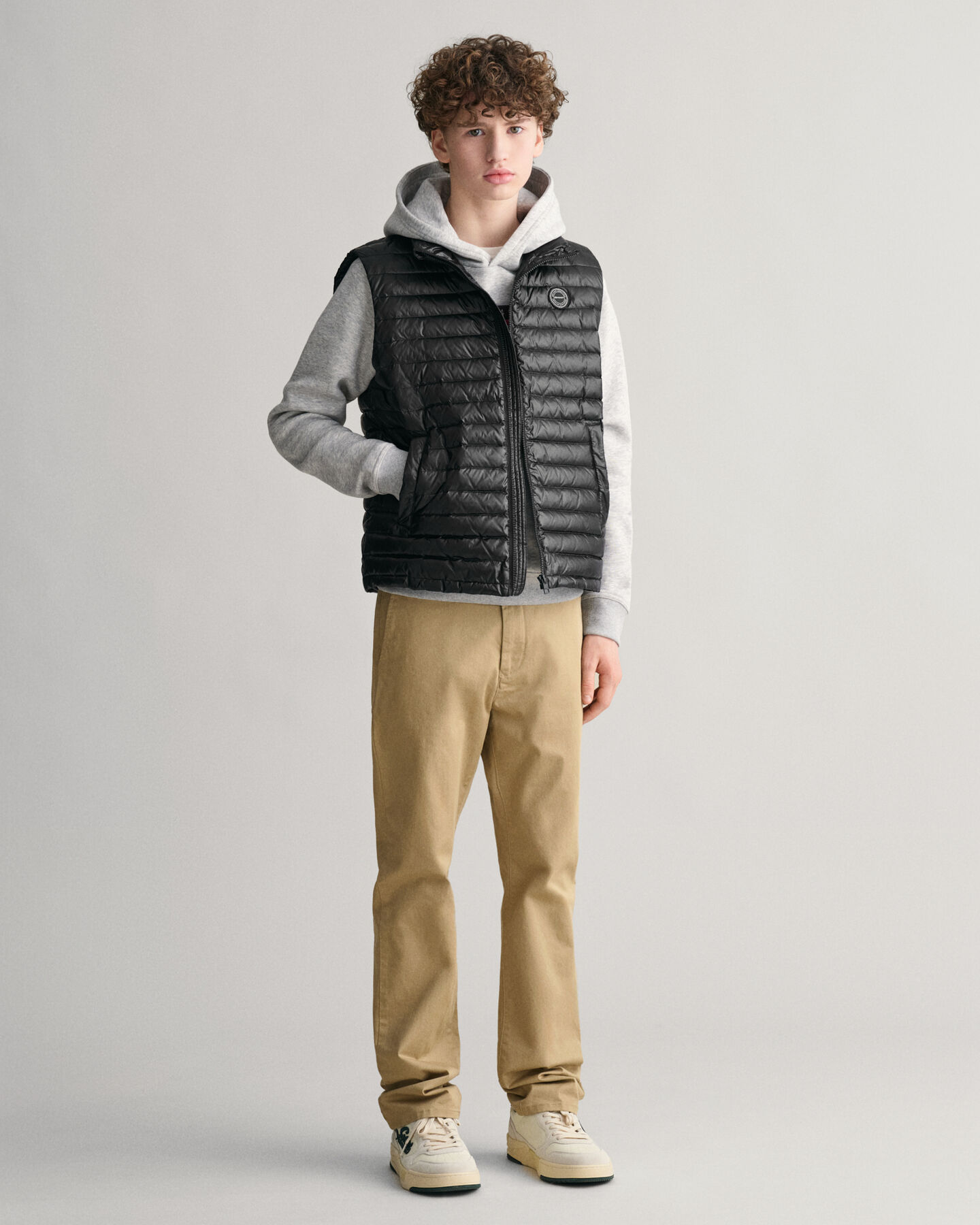 Teens Shiny Lightweight Padded Down Vest