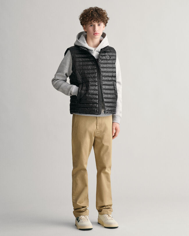 Teens Shiny Lightweight Padded Down Vest