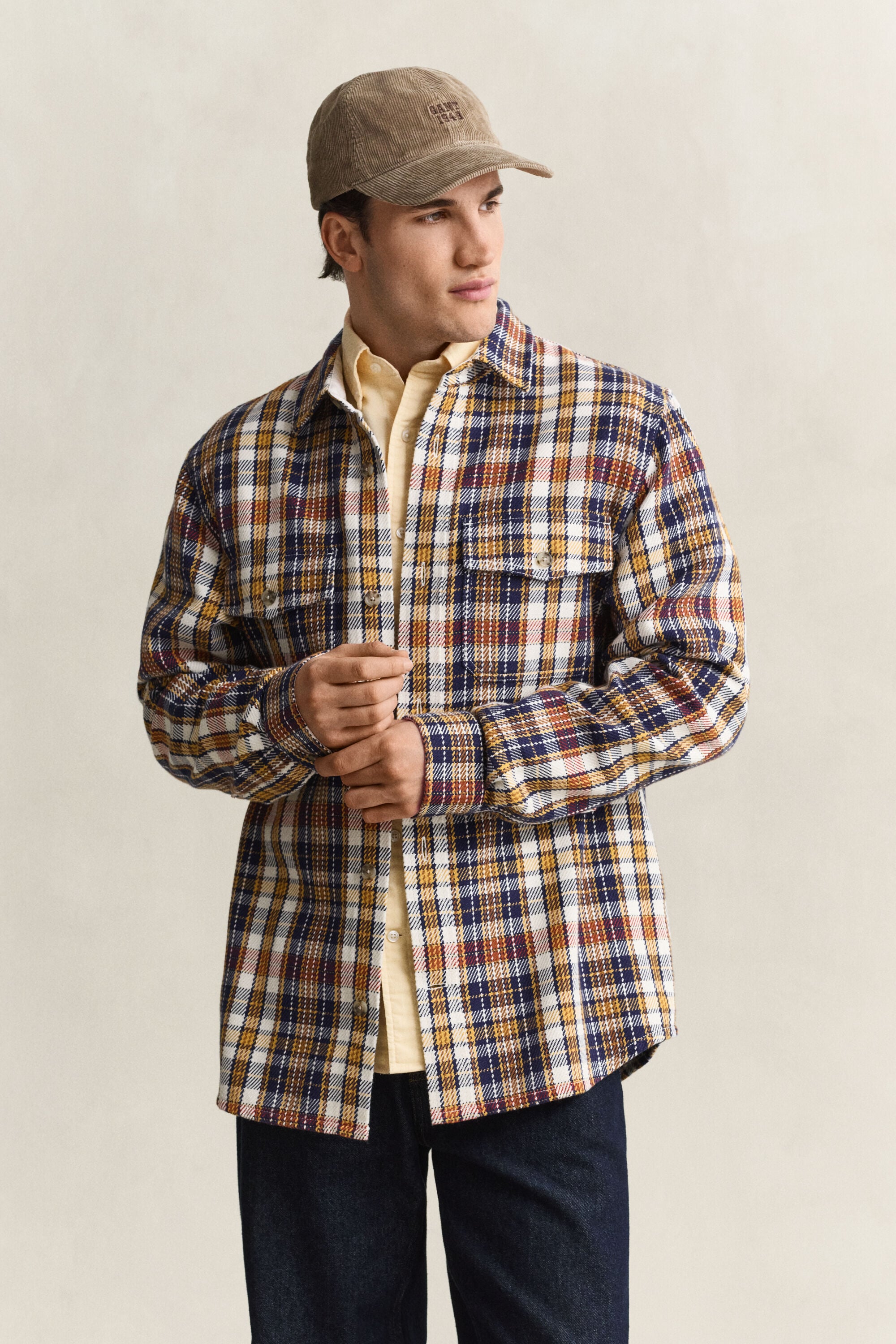 Checked Twill Overshirt