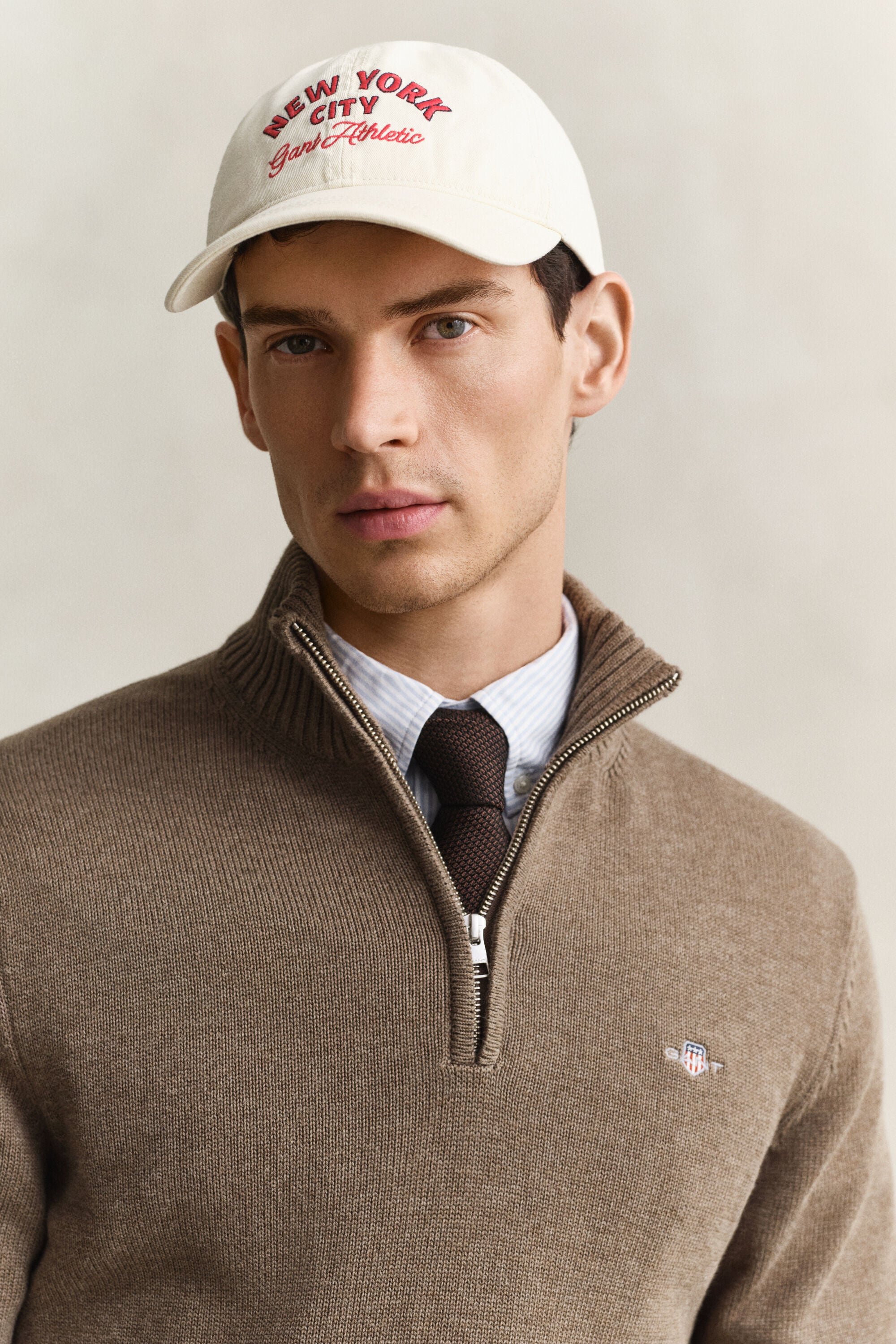 Casual Cotton Half-Zip Sweater