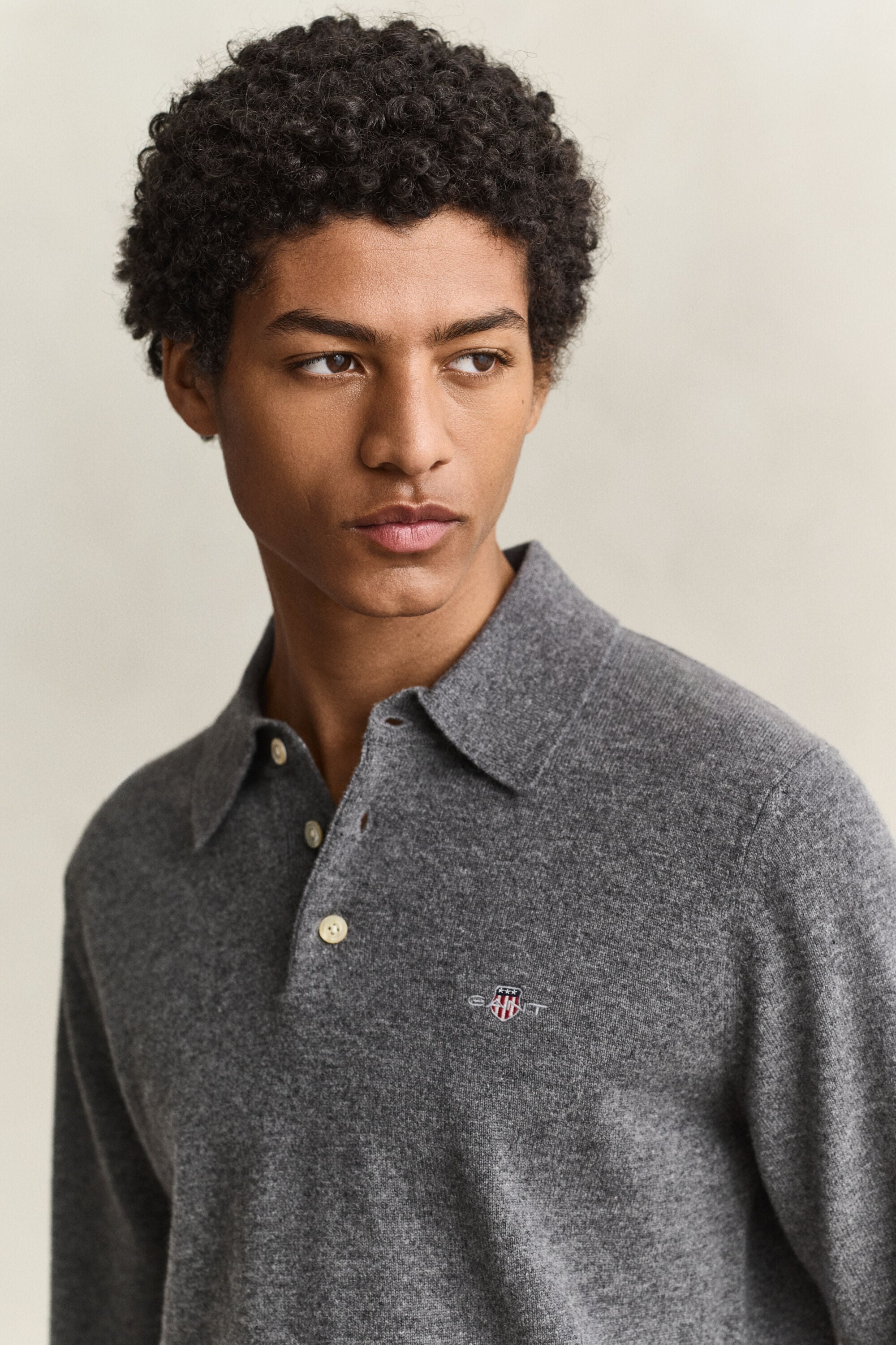 Superfine Lambswool Polo Sweater