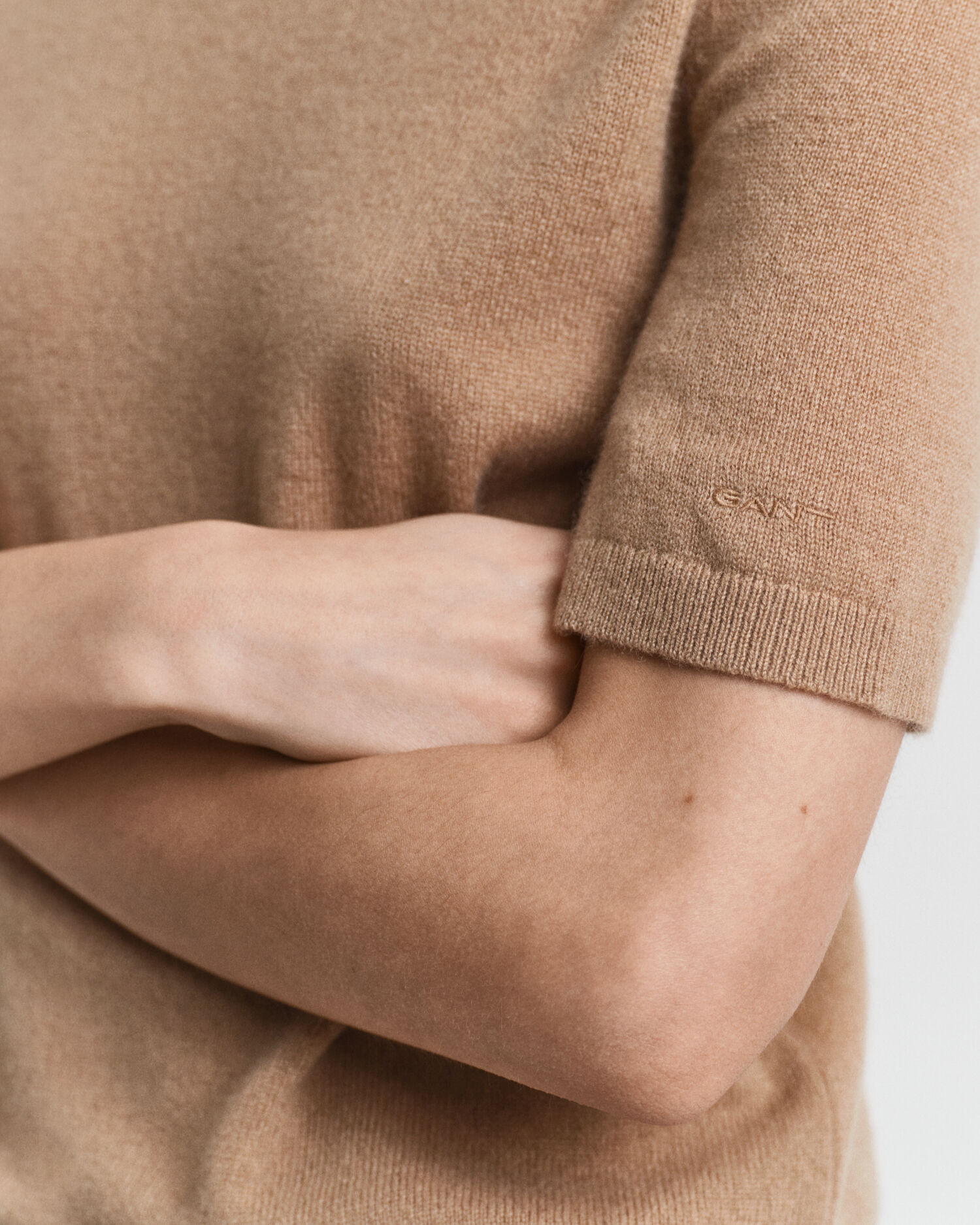 Short Sleeved Cashmere Turtleneck Sweater