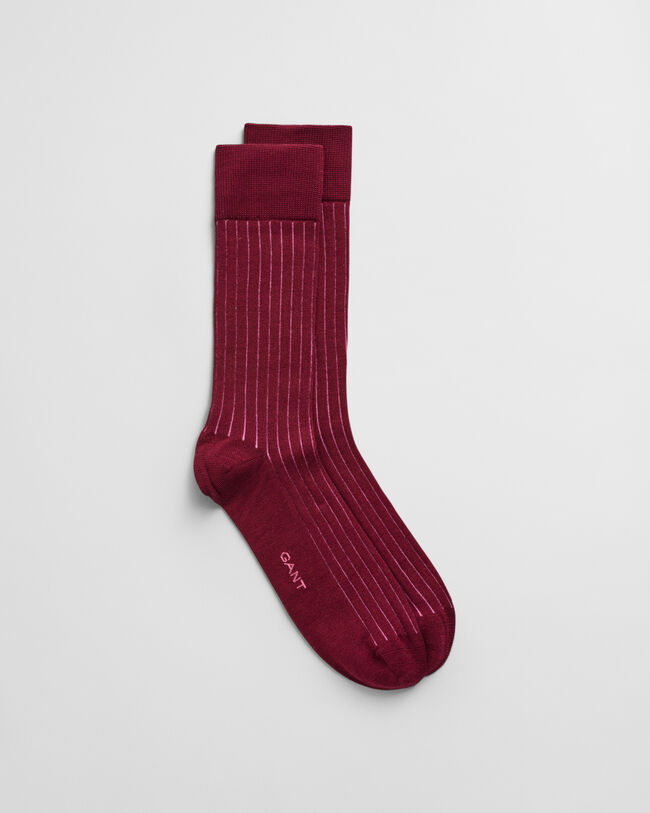 Two-Color Ribbed Socks