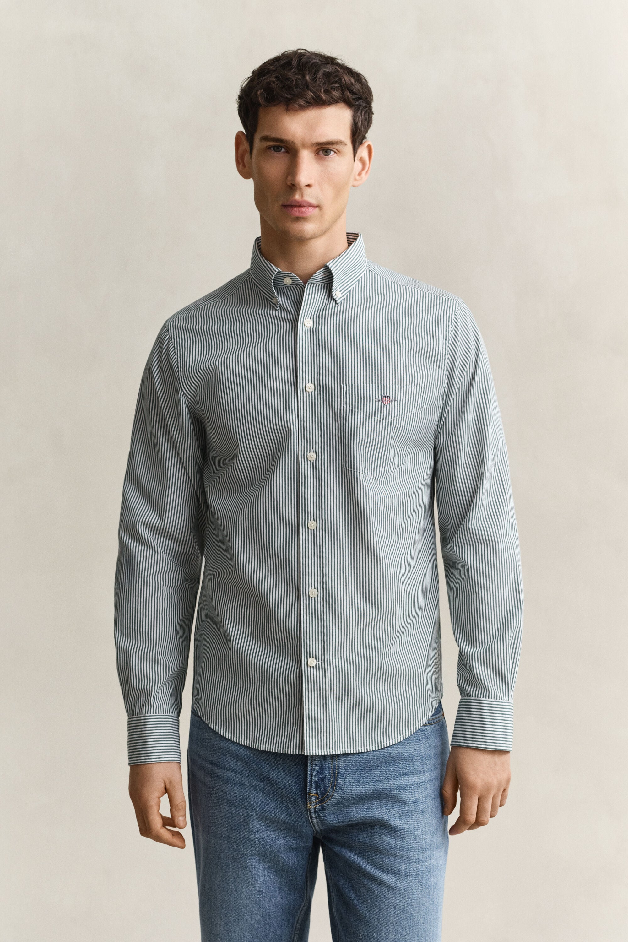 Banker Stripe Classic Poplin Shirt
