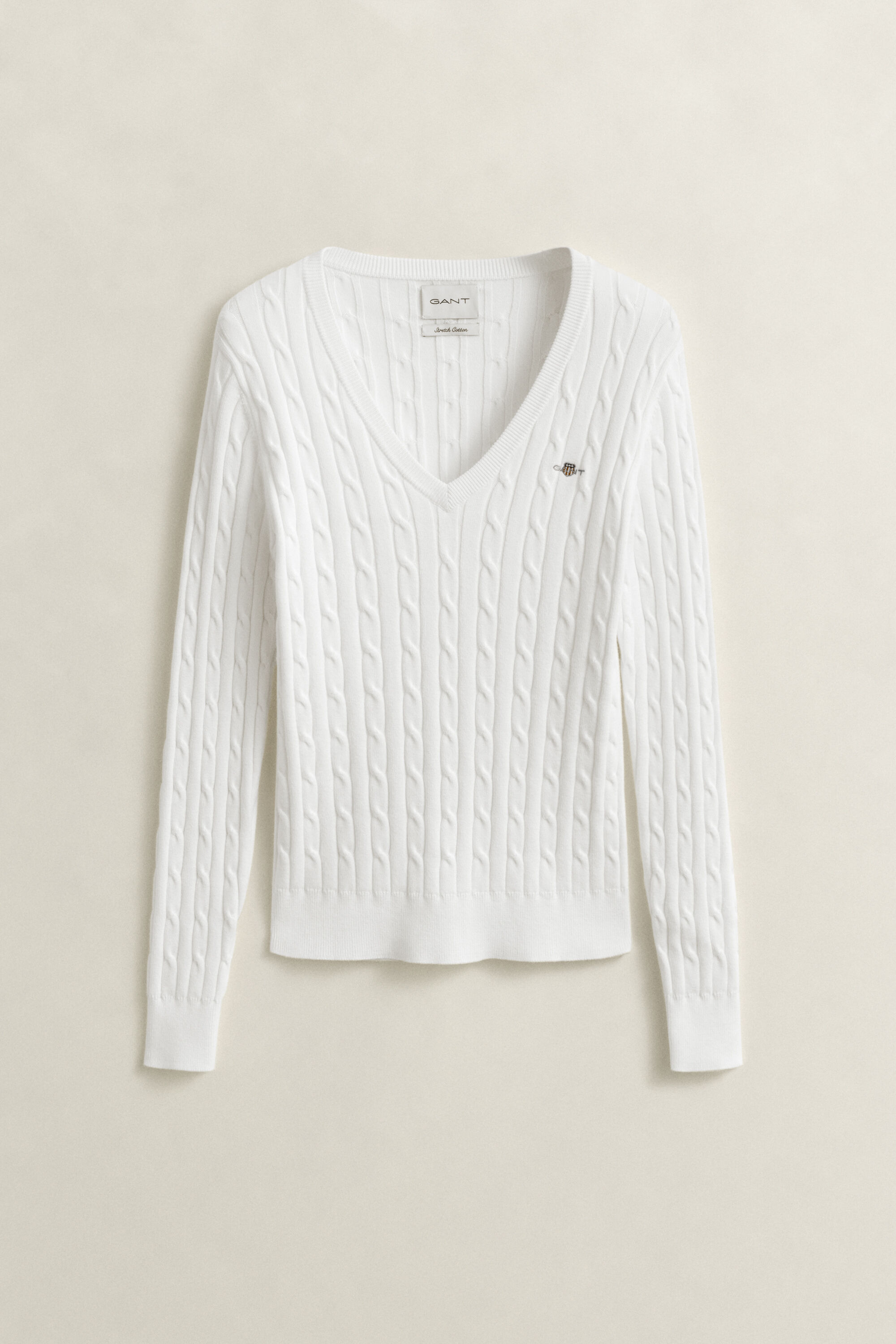 Cable Knit V-Neck Sweater