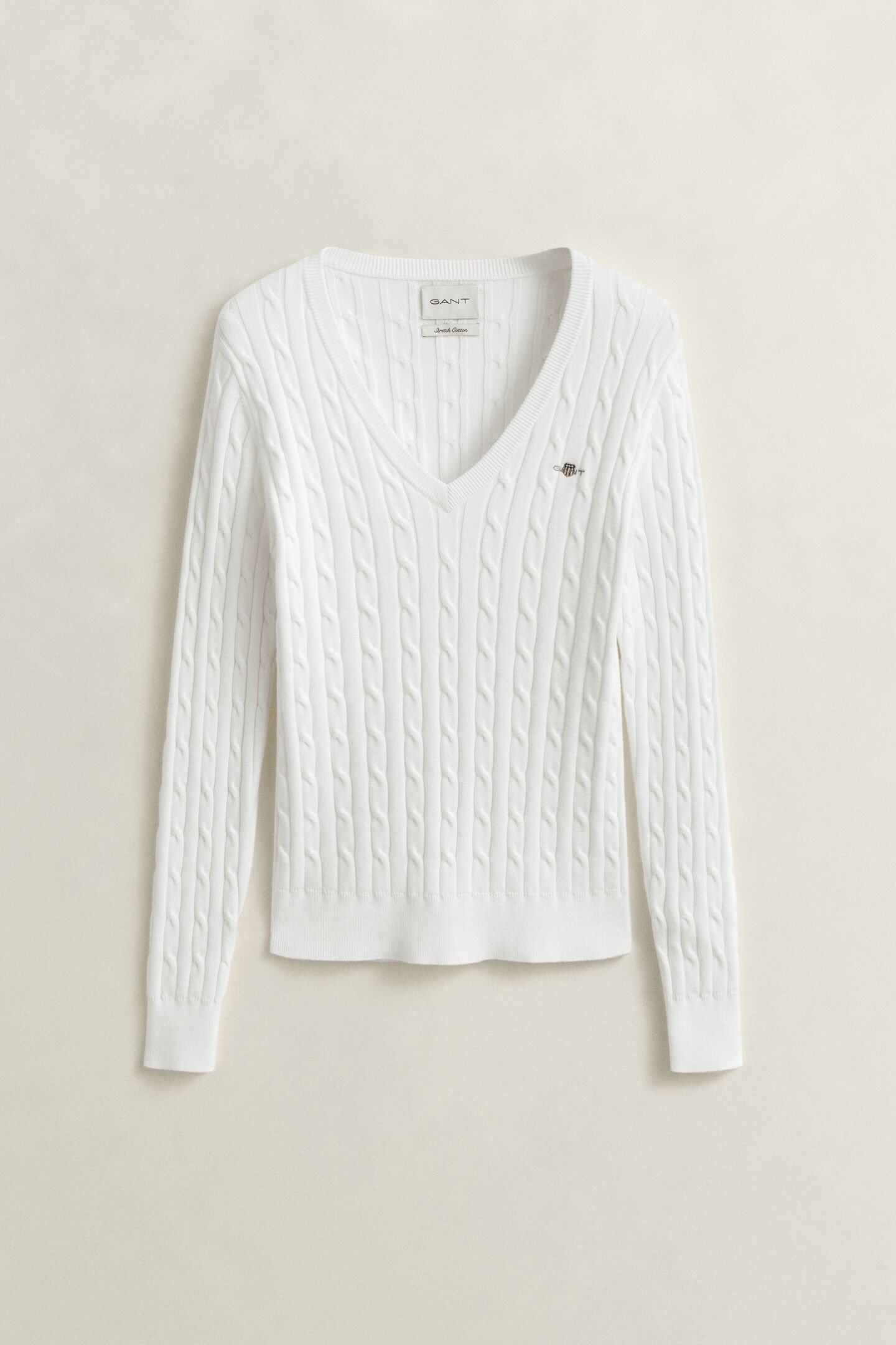 Cable Knit V-Neck Sweater