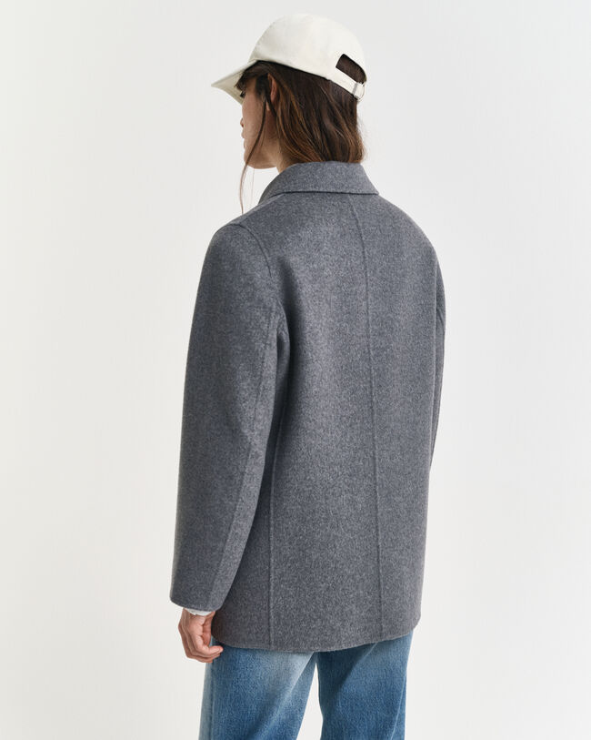 Handstitched Detail Pea Coat