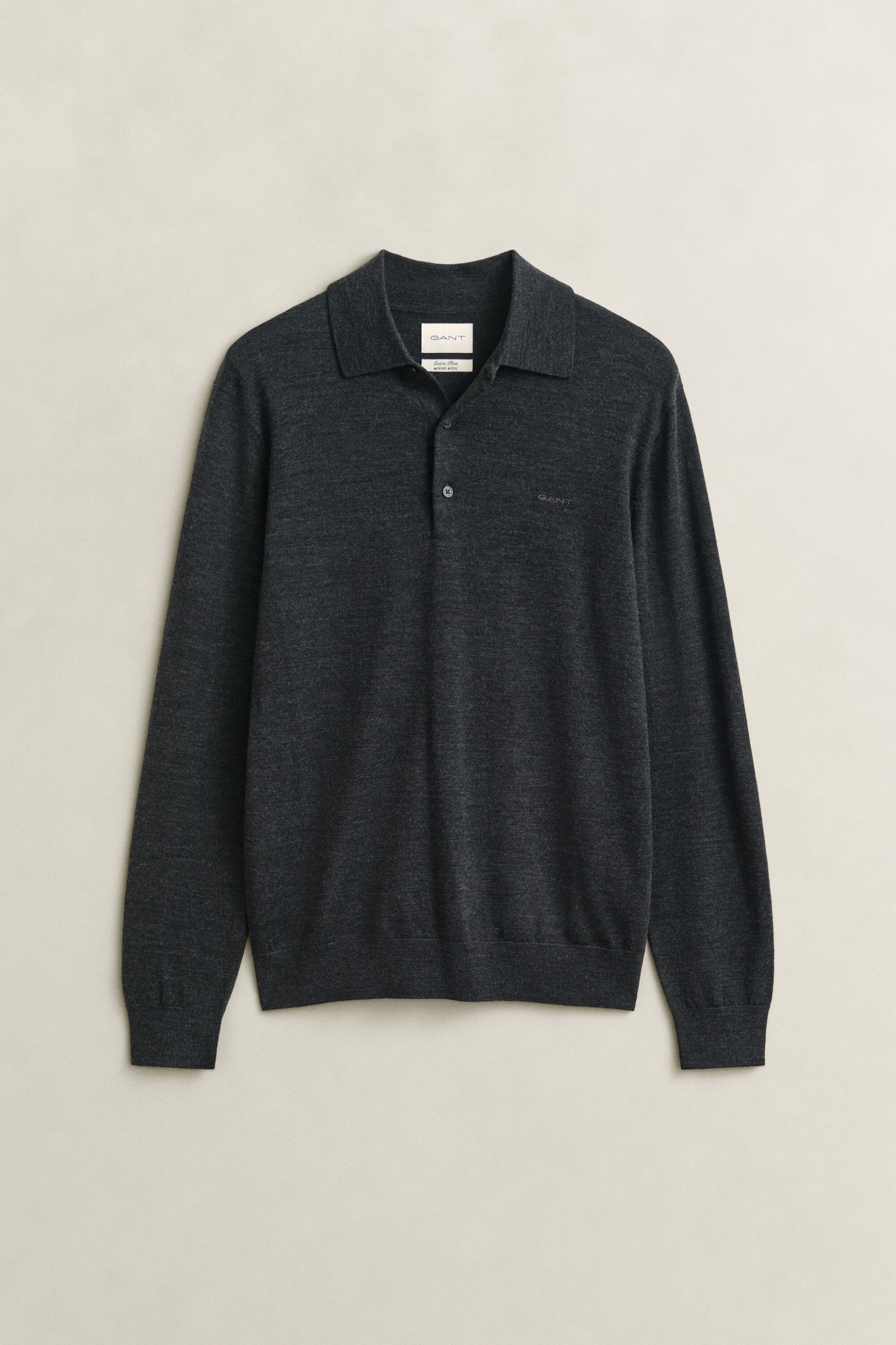 Extra Fine Merino Wool Polo Sweater