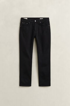 Regular Clean Wash Jeans — BLACK 1