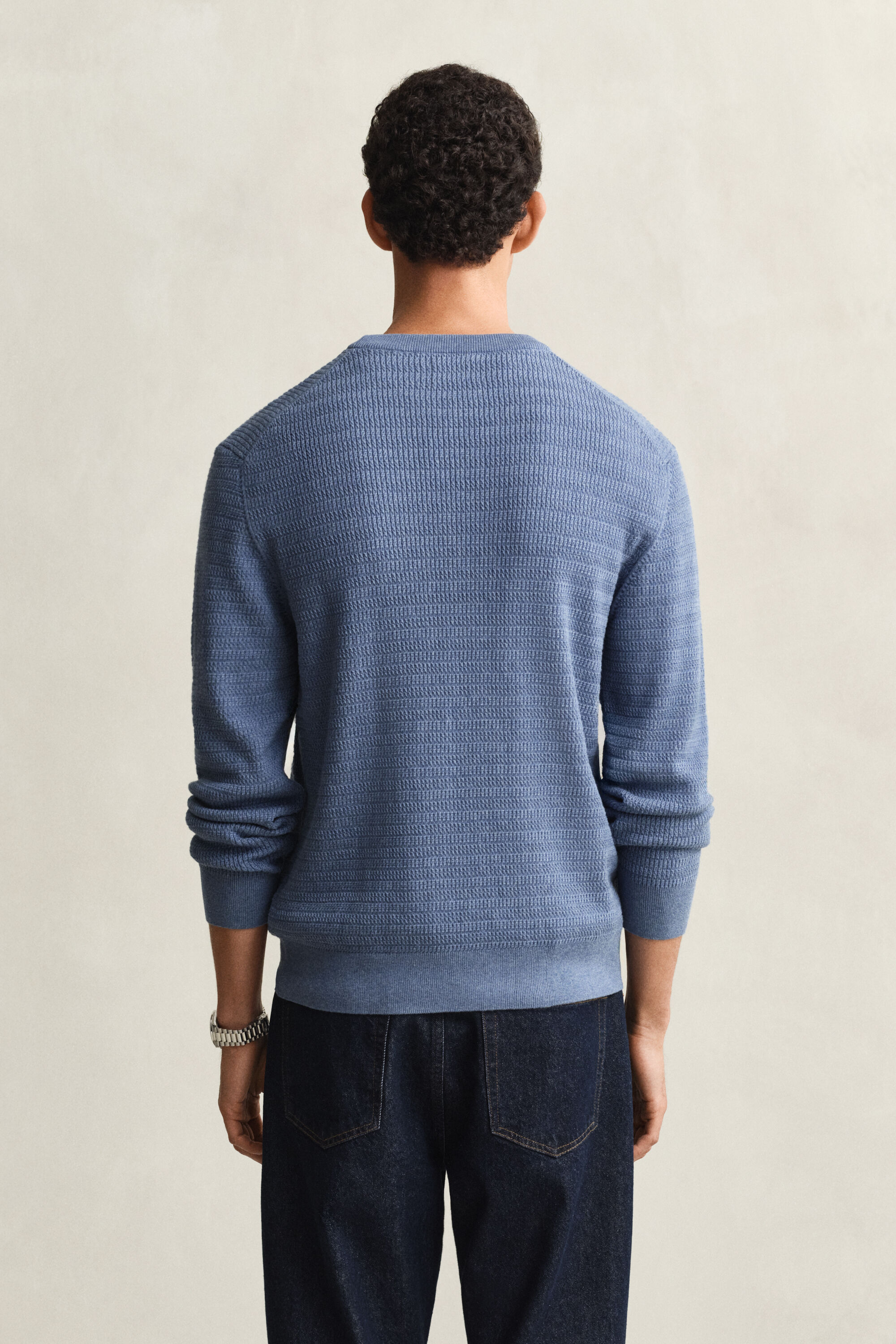 Mini Cable Knit Crew Neck Sweater