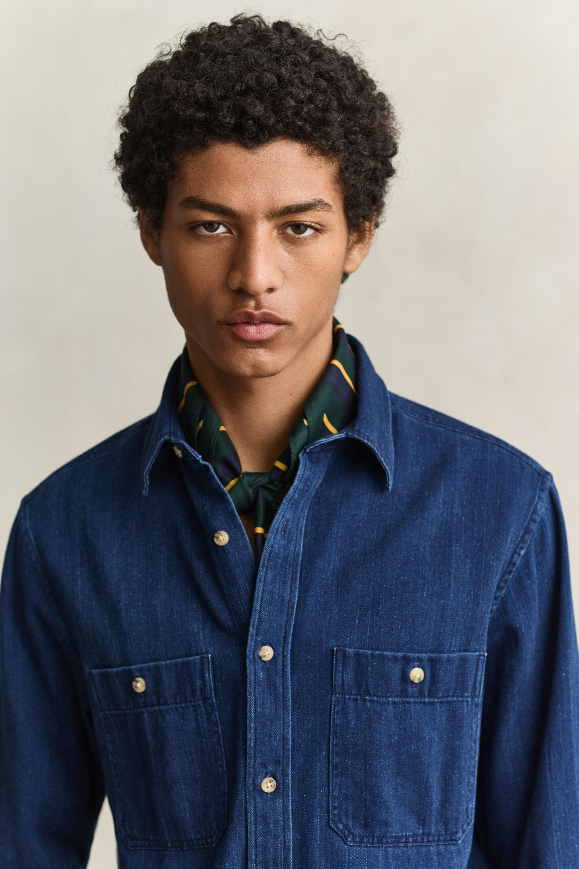 Indigo Herringbone Shirt