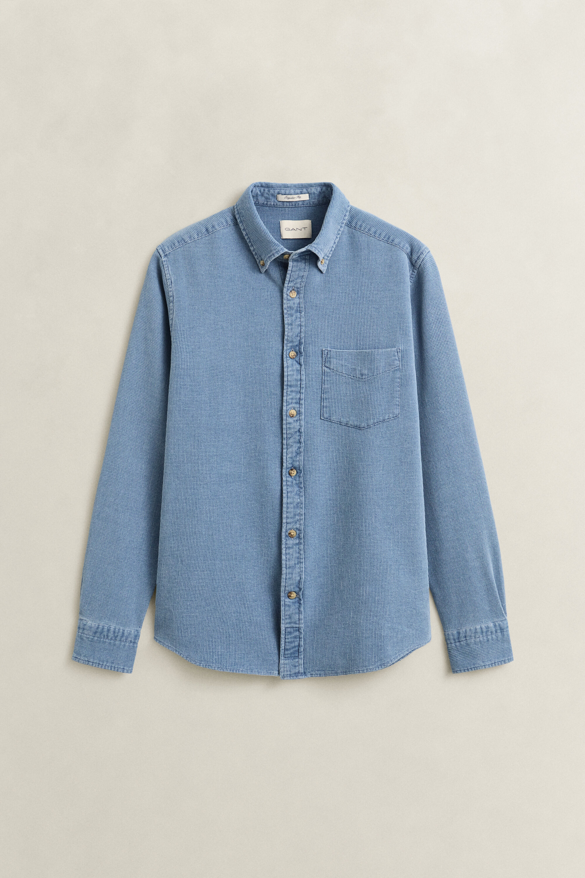 Indigo Waffle Shirt