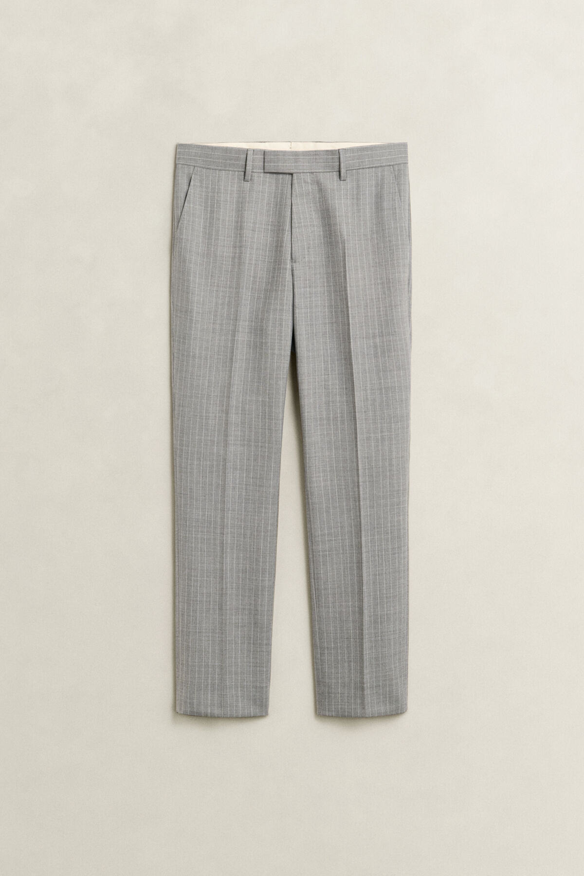 Pinstriped Suit Pants — GREY MELANGE