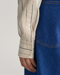 Oversized Striped Compact Poplin Shirt