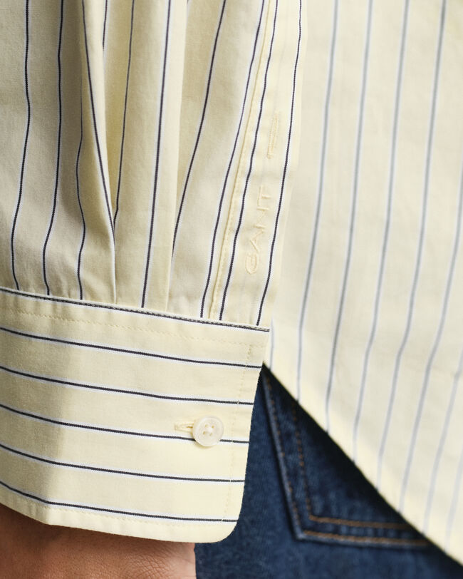Relaxed Fit Striped Poplin Shirt