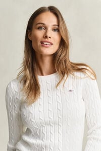 Cable Knit Crew Neck Sweater