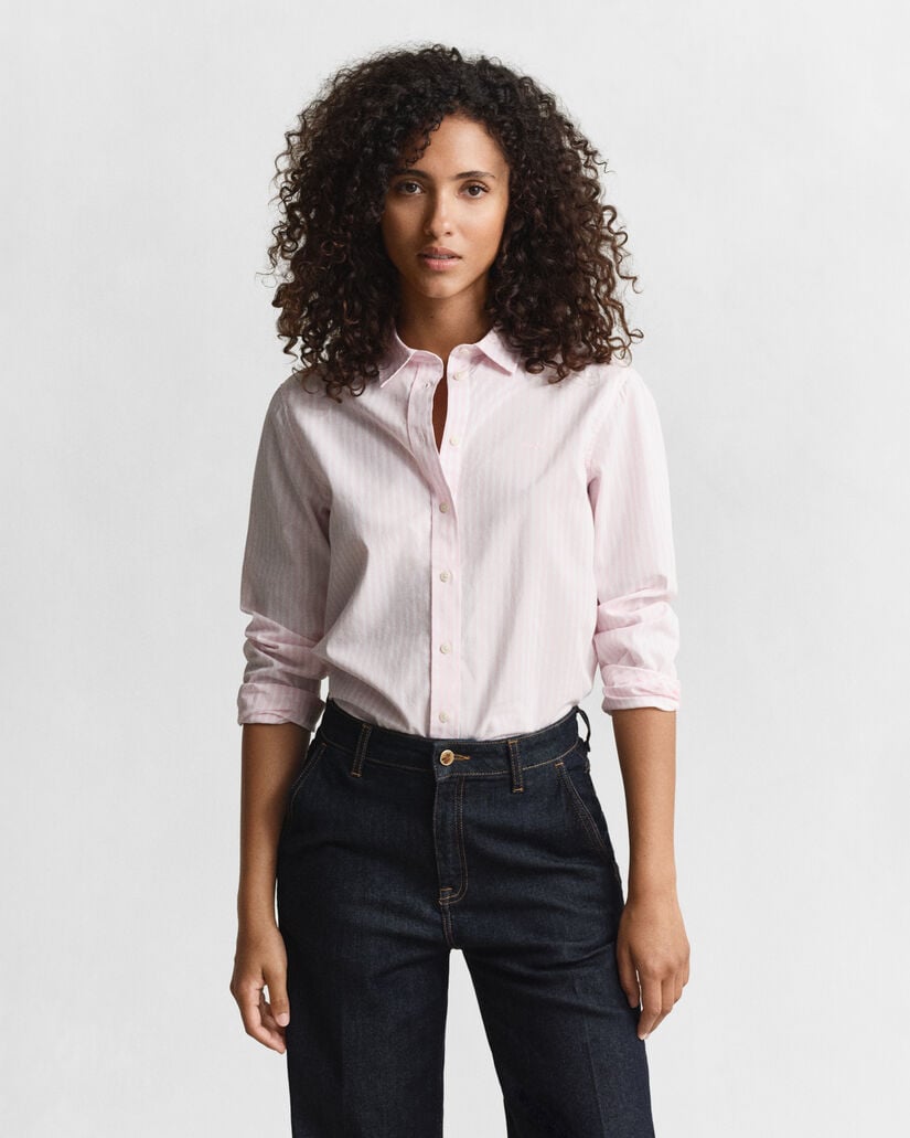 Regular Fit Classic Striped Poplin Shirt