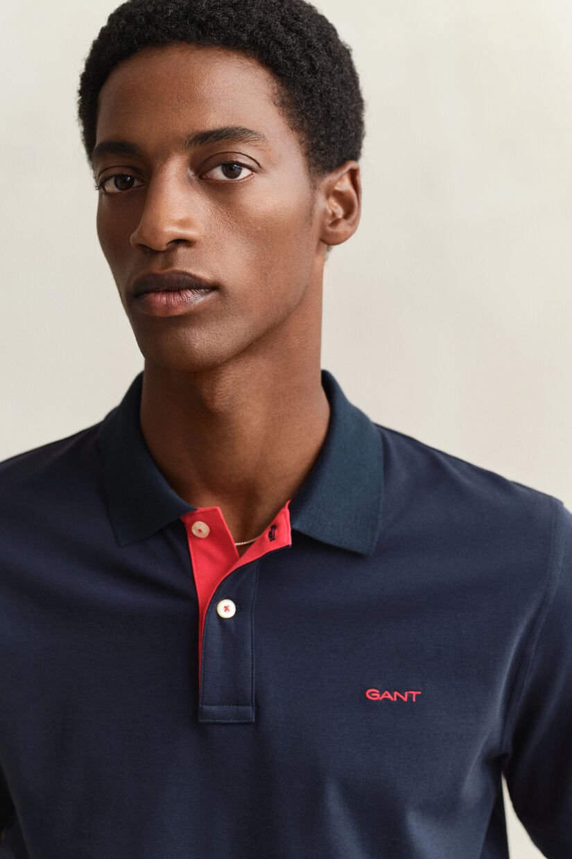 Contrast Piqu&eacute; Polo Shirt