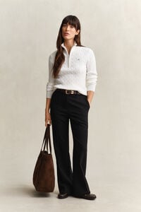 Cable Knit Half-Zip Sweater