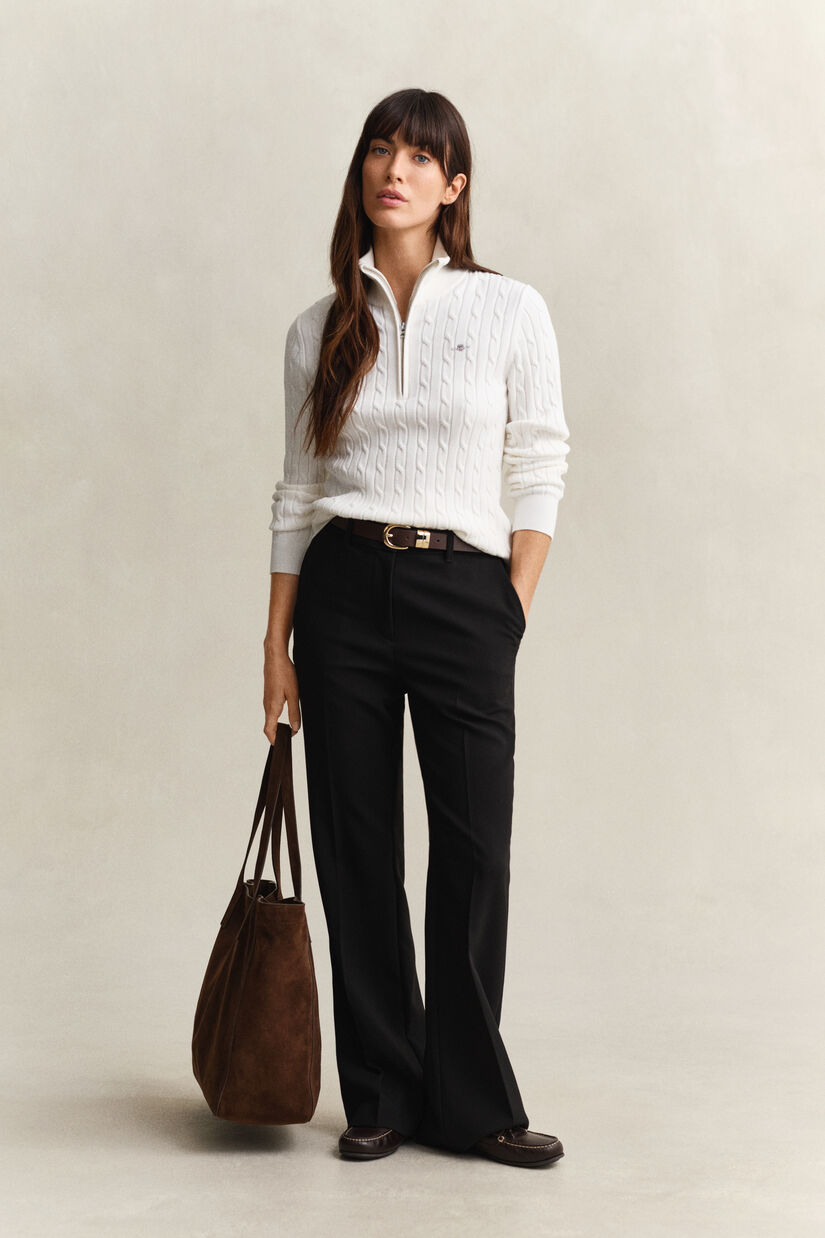 Cable Knit Half-Zip Sweater