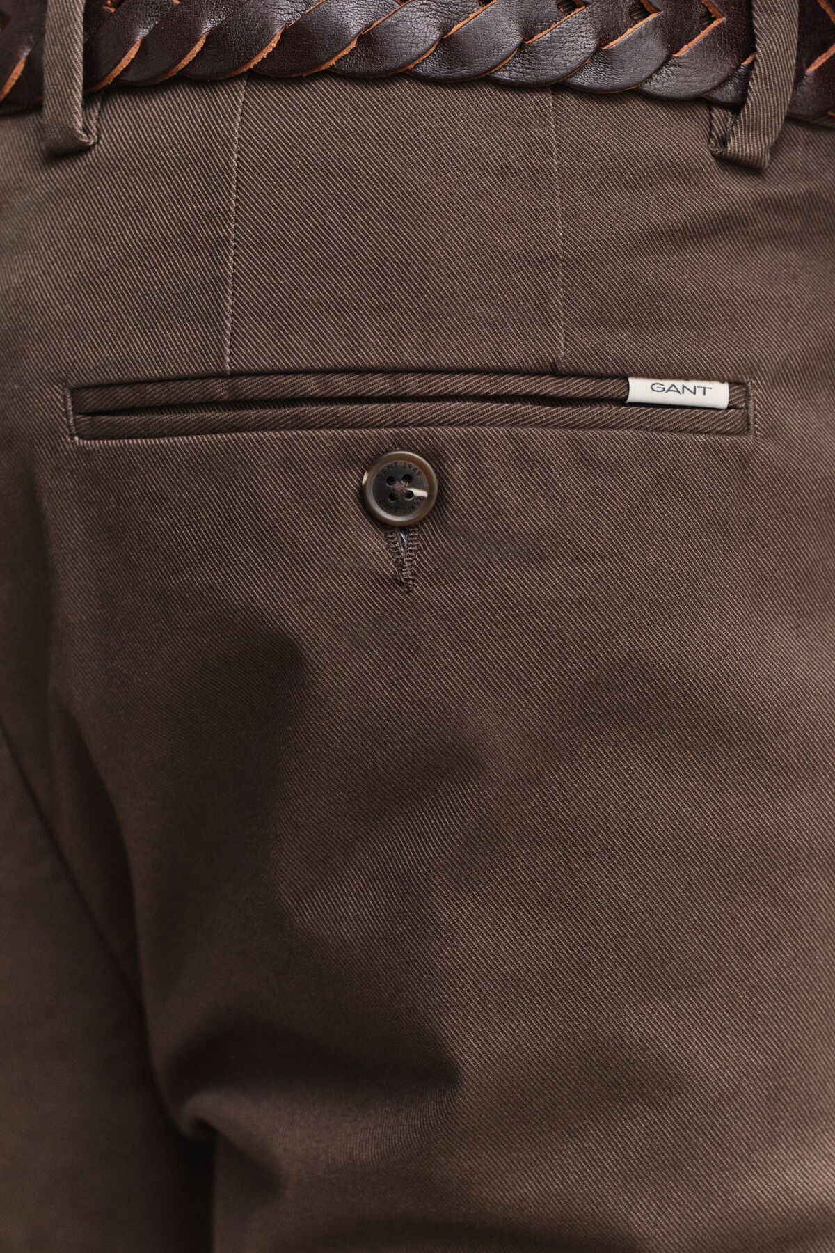 Slim Smart Chinos — SHADOW BROWN