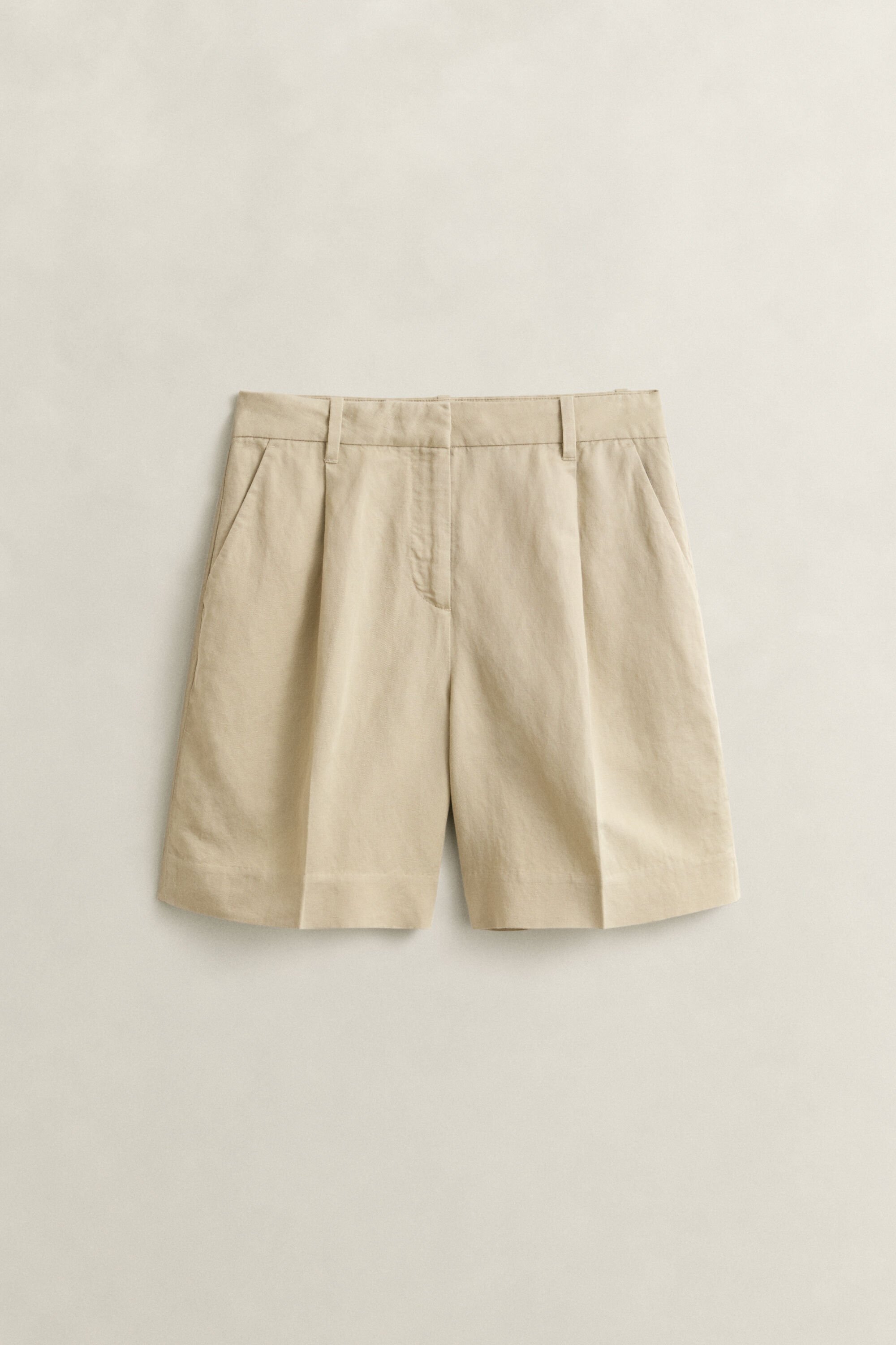 Tailored Linen Blend Shorts