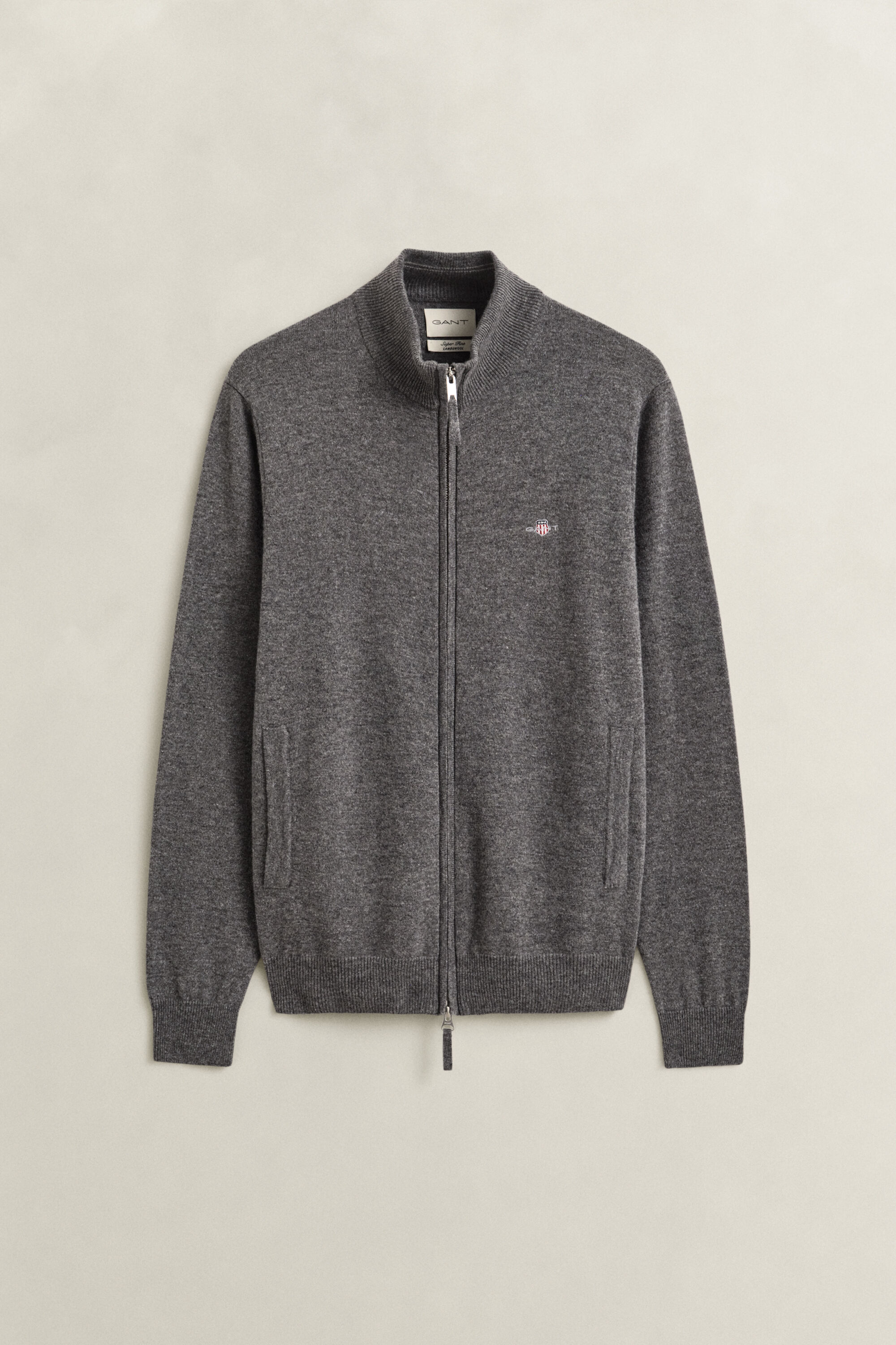 Lambswool Zip Cardigan