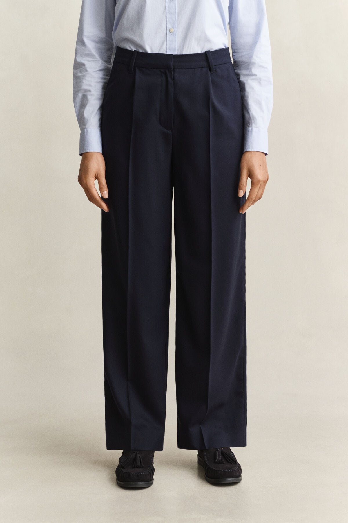 Tailored Wool Pants — EVENING BLUE