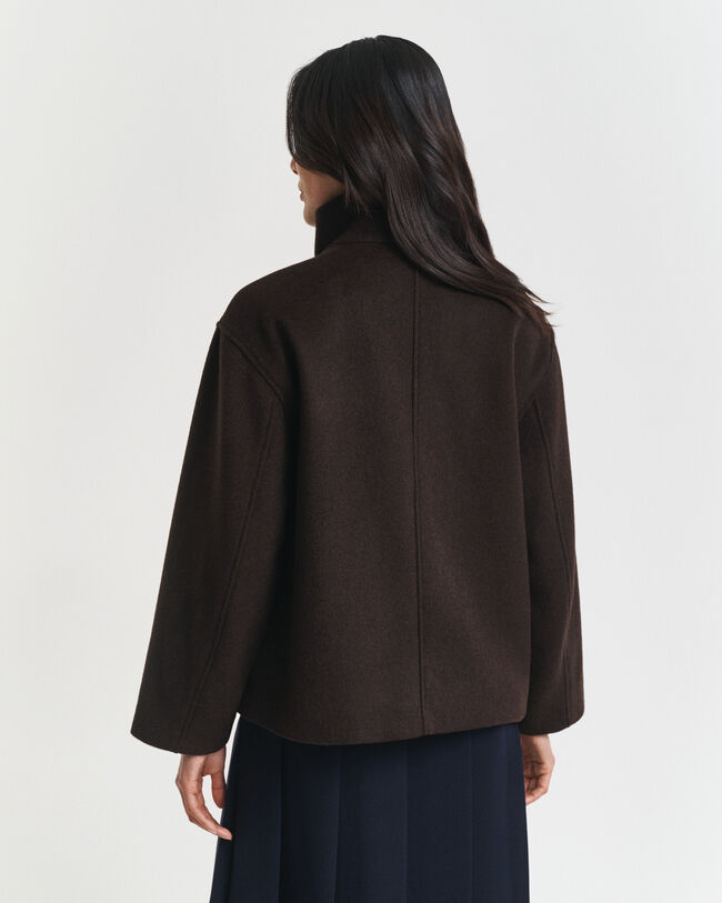 Short Wool Zip Jacket