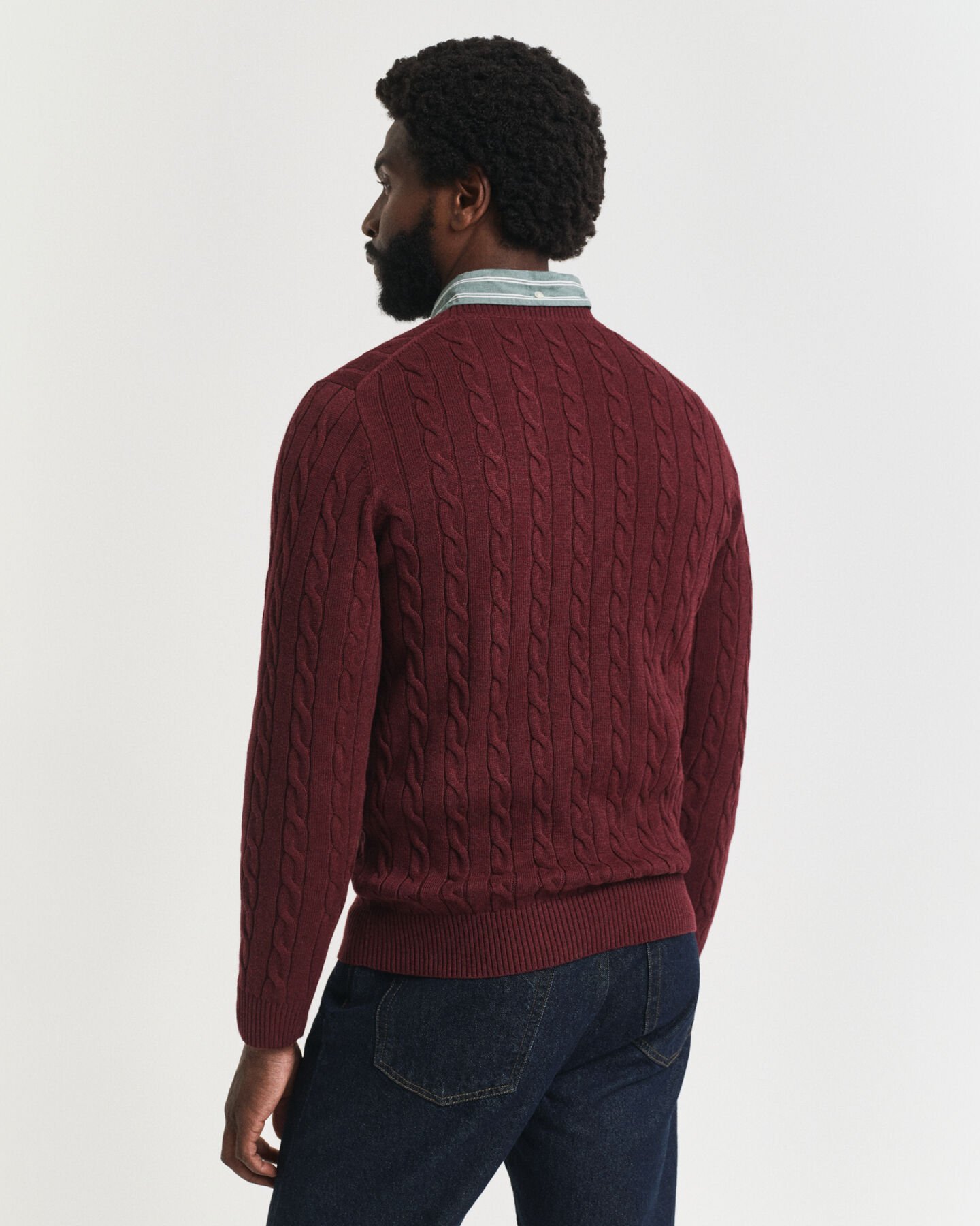 Cotton Cable Knit Crew Neck Sweater
