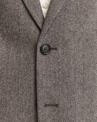Slim Fit Flannel Herringbone Suit Jacket