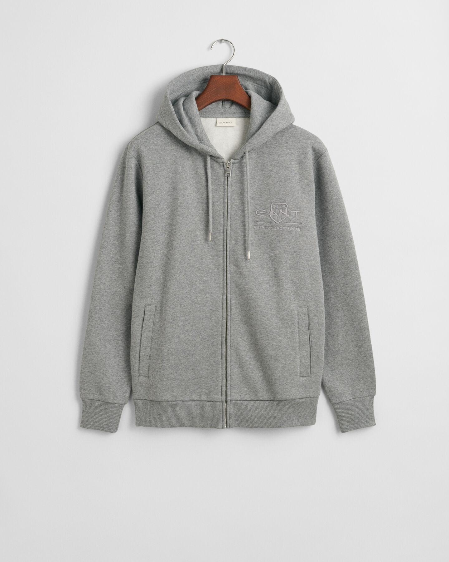 Tonal Shield Zip Hoodie