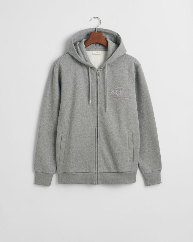 Tonal Shield Zip Hoodie
