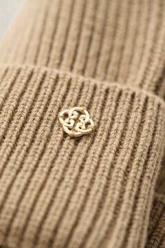 Ribbed Wool Beanie — WARM KHAKI 1