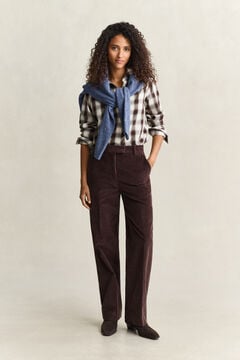 Tailored Corduroy Pants — DEEP BROWN 6