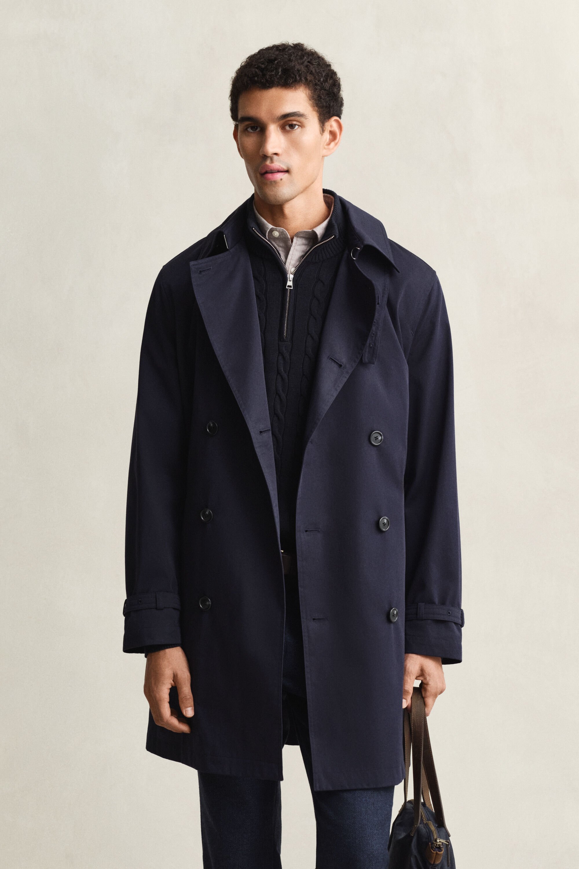 Cotton Blend Trench Coat