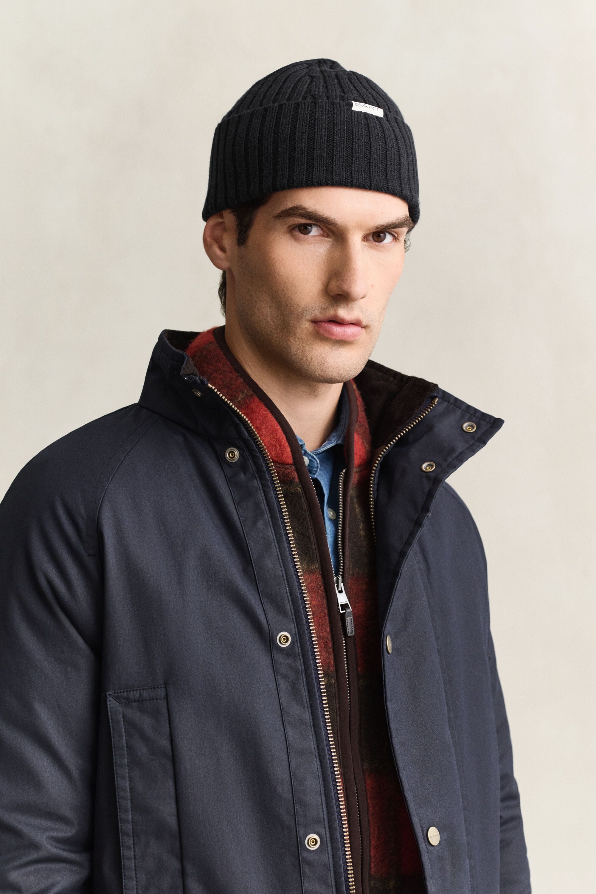 Merino Wool Beanie — BLACK