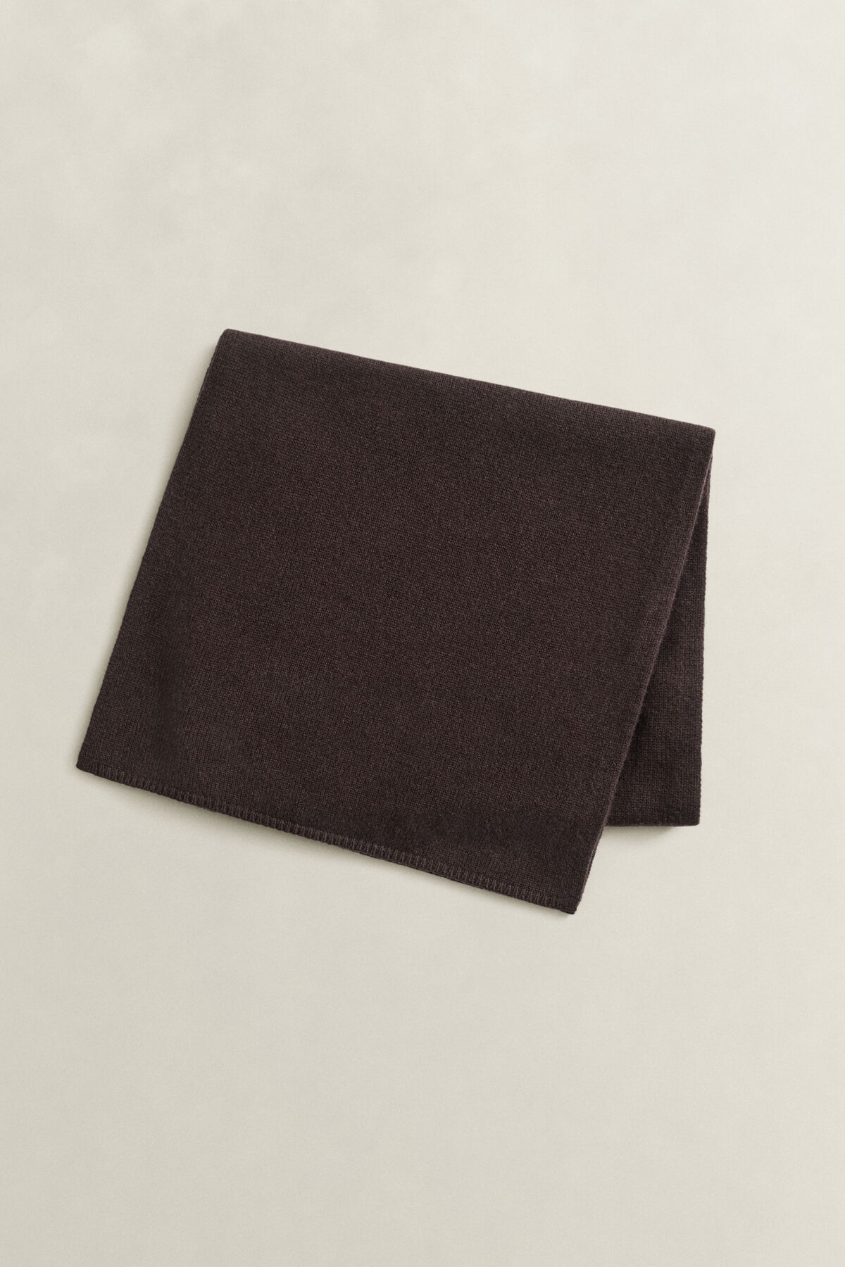 Wool Cashmere Scarf — DEEP BROWN